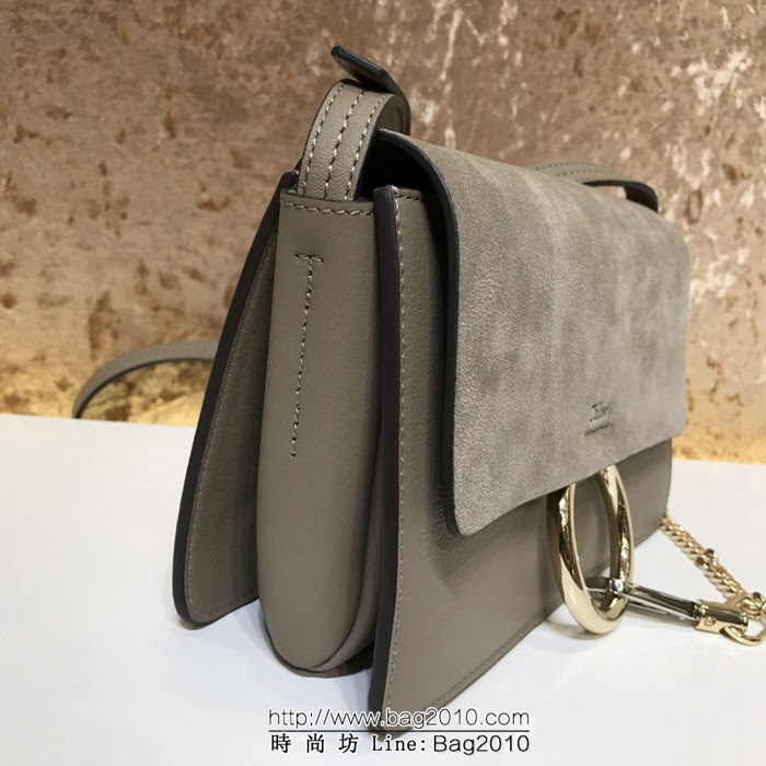 Chloe克洛伊 海外原單 Faye bag 牛皮拼麂皮 單肩斜挎包  ypk1155